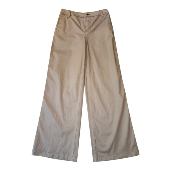 bp Pants - NWOT BP Wide Leg Cropped Pants High Waist Casual Khaki Trousers Size 6 (28)‎